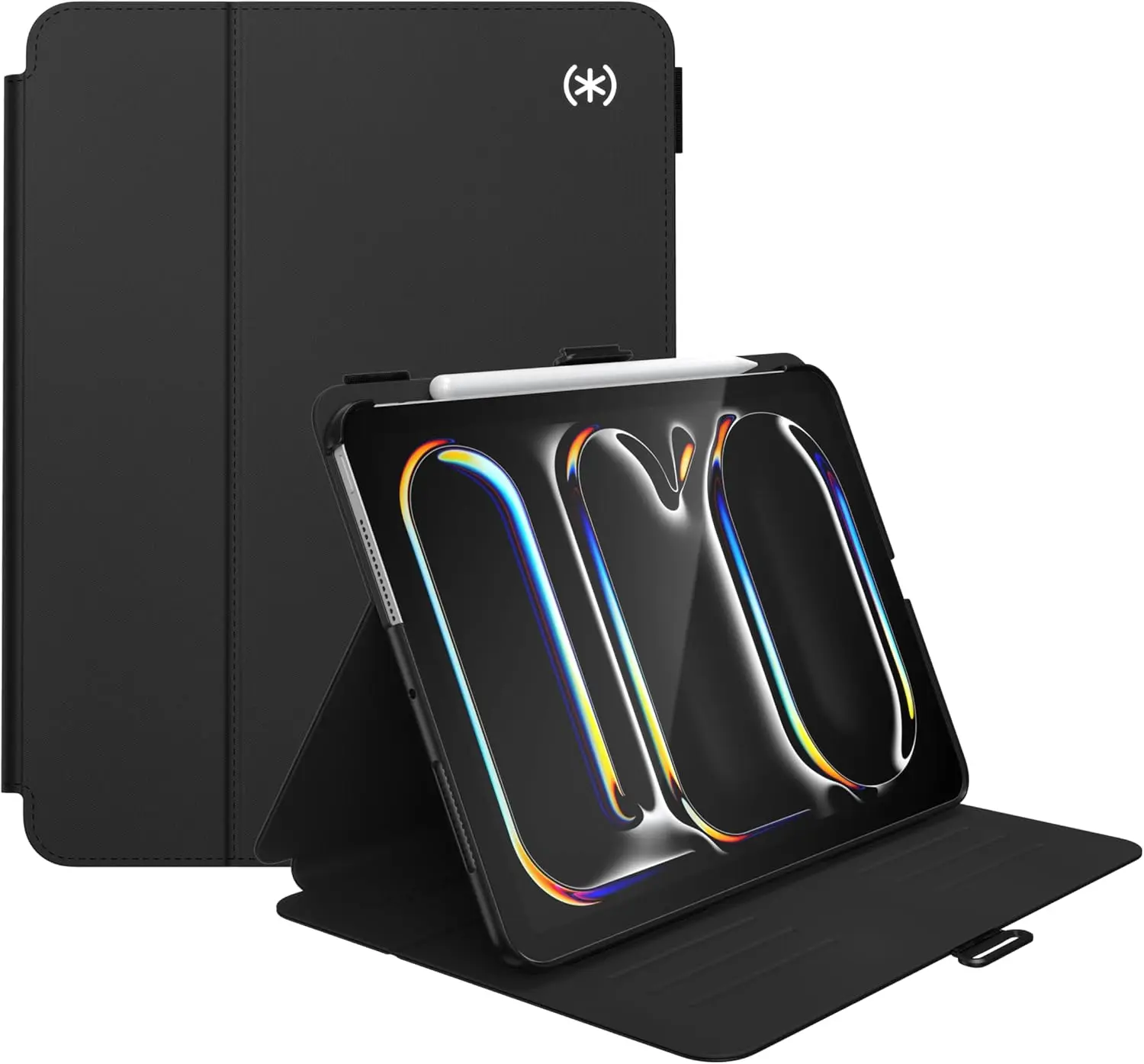 

iPad Pro 11 Inch Case (2024) with Pencil Holder, Drop Protection, Multi-Angle Stand - Black/White