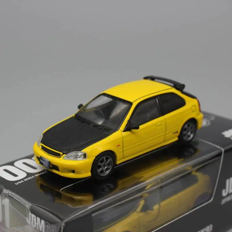 JDM64 Honda Civic Type R JDM EK9 1:64 Hoge Detail Hoge Precisie Simulatie Diecast Legering Collectible Auto Model Perfect Cadeau