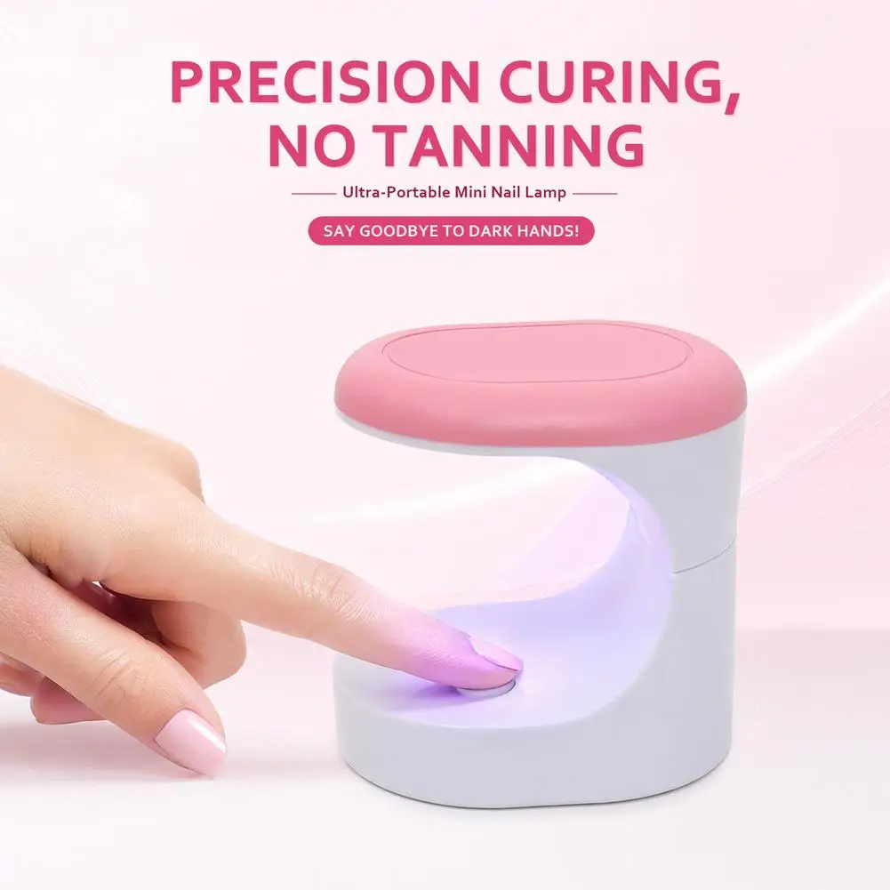 Mini Lámpara UV para Secar Uñas, Lámpara de Uñas USB con Forma de Hongo para un Solo Dedo, Secador LED UV Portátil para Esmalte de Gel, Herramienta de Manicura de Secado Rápido