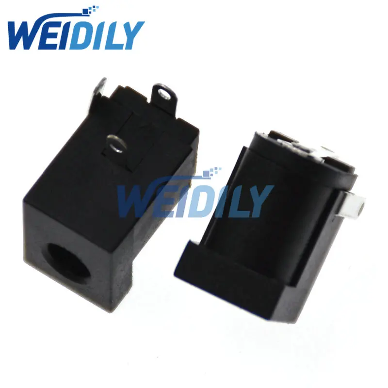 10PCS DC-005 Black/White Colour DC Power Jack Socket Connector DC005 5.5*2.1/2.5mm 3.5*1.3mm DIP/SMD Socket Round Needle