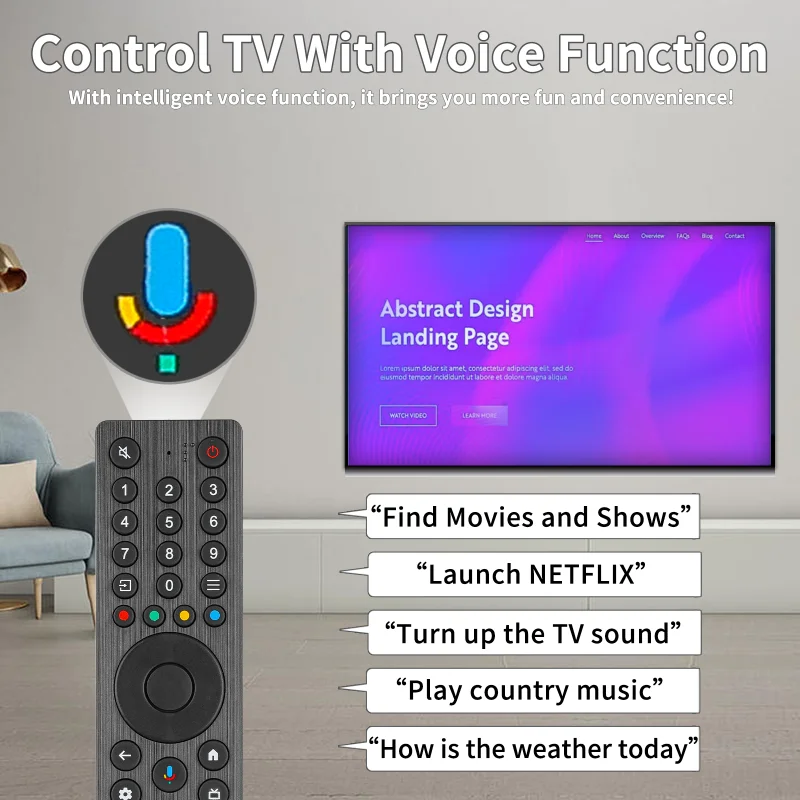 RC833A FMB3 For TCL Voice Remote Control, for Polaroid TCL TV RC833A FMB3