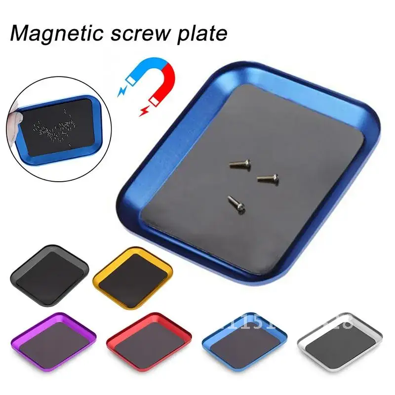 Screw Aluminum Tray Magnetic Pad Storage Box Mini Plate Bits Mobile Repair Mat