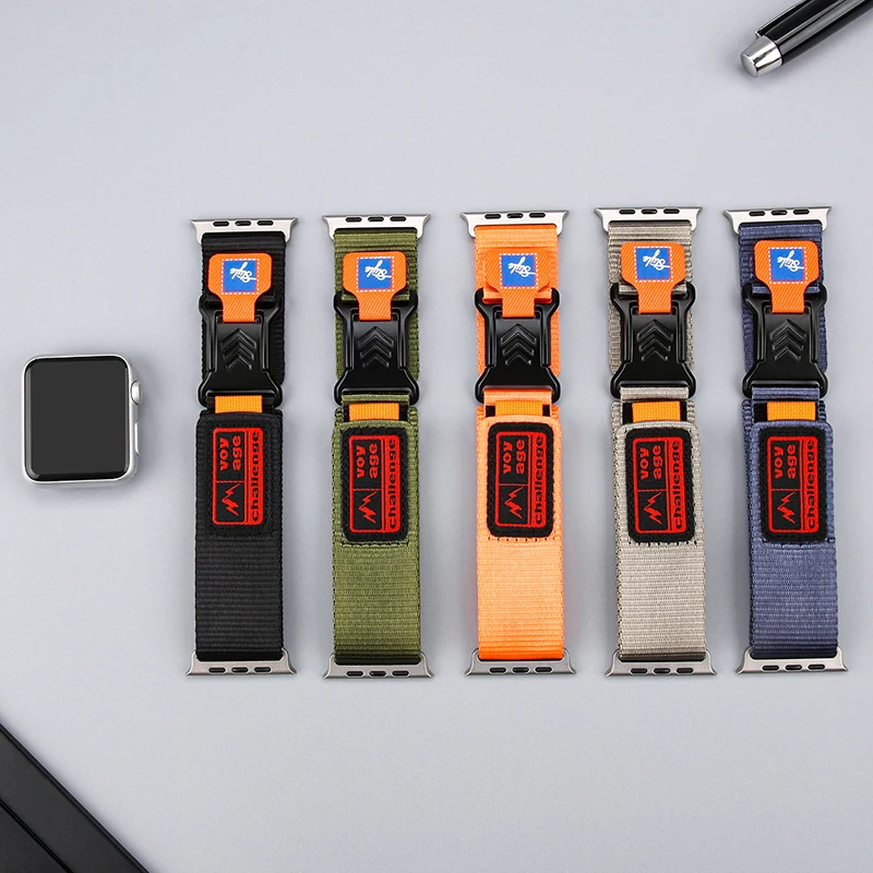 Nylon Watch Strap for Apple Watch Band Ultra 2 49mm 46mm 45mm 44mm 42mm Sport Bracelet Iwatch Series 10 9 8 7 6 SE 5 4 Watchband