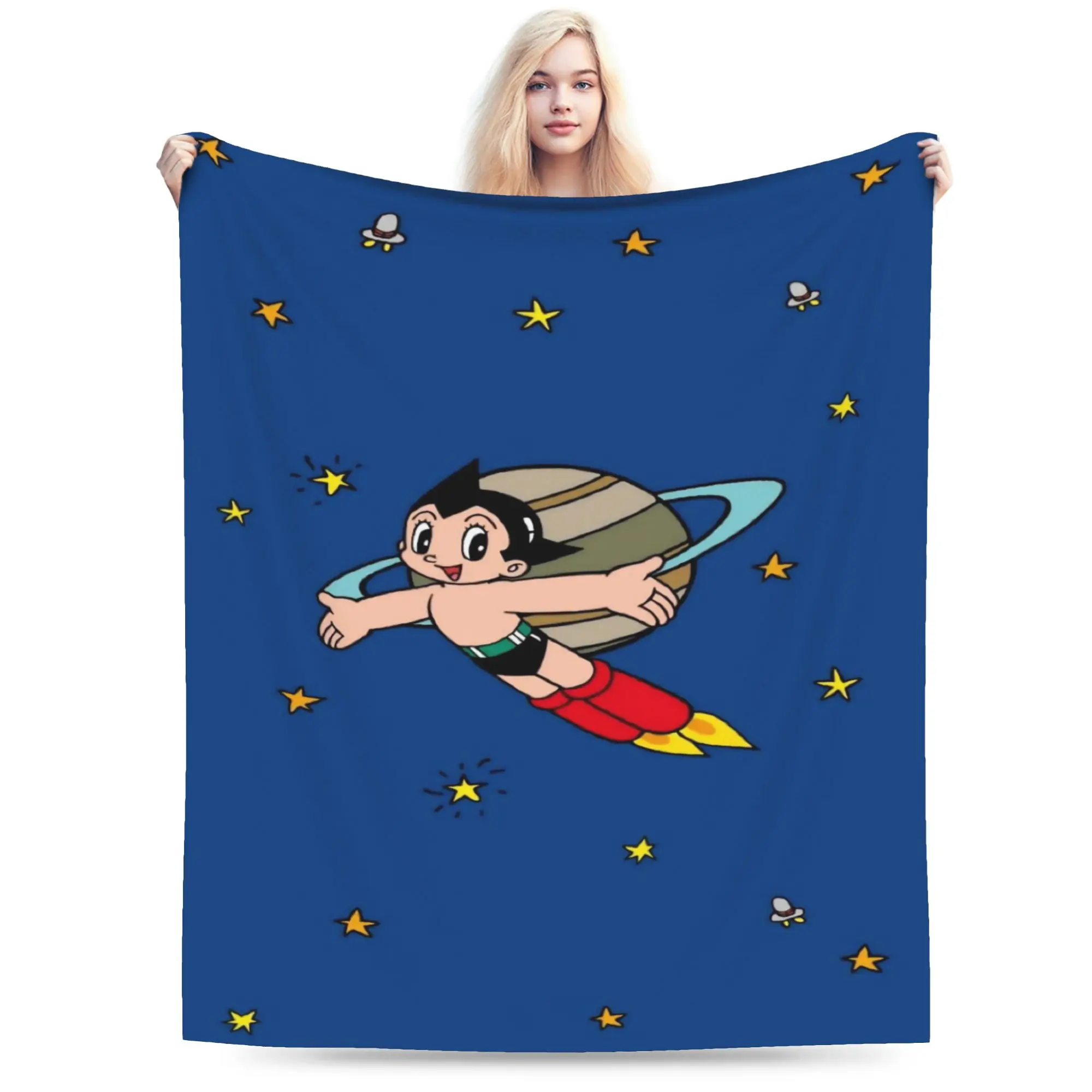 Astroboy Astro Boy Blanket Fleece  Multifunction Soft Throw Blanket for Home Bedspreads