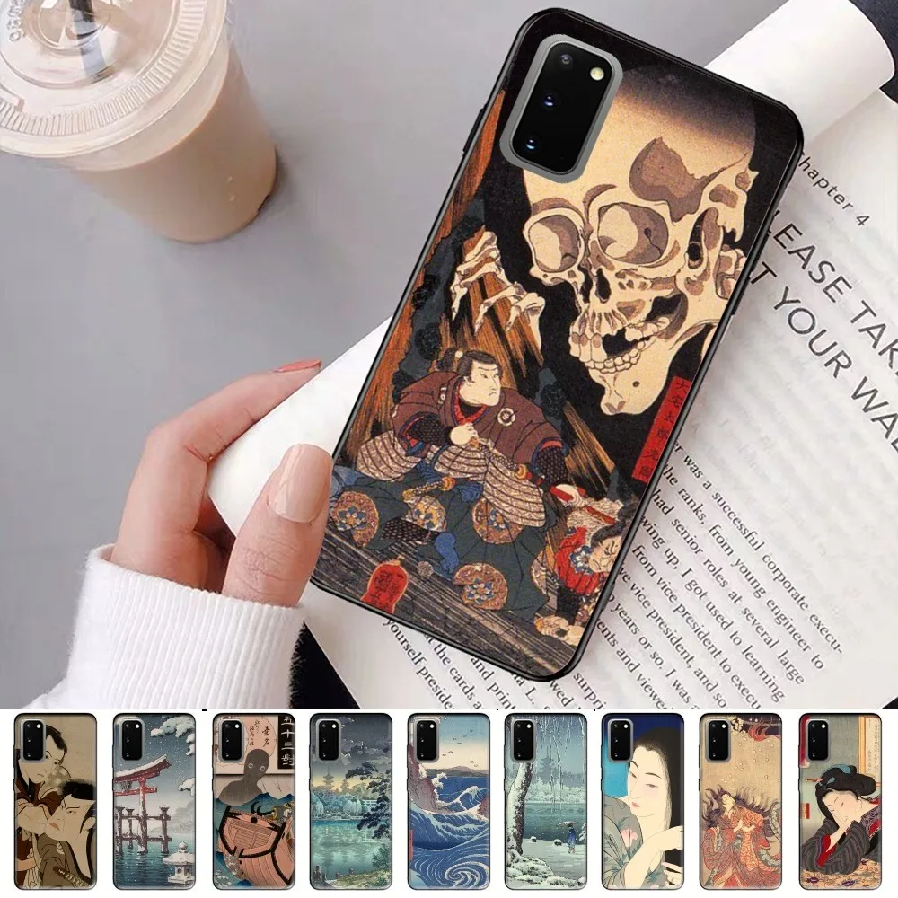 Ukiyo-e Japanese Style Art Phone Case For Samsung S 9 10 20 21 22 23 30 23plus Lite Ultra FE S10lite Fundas