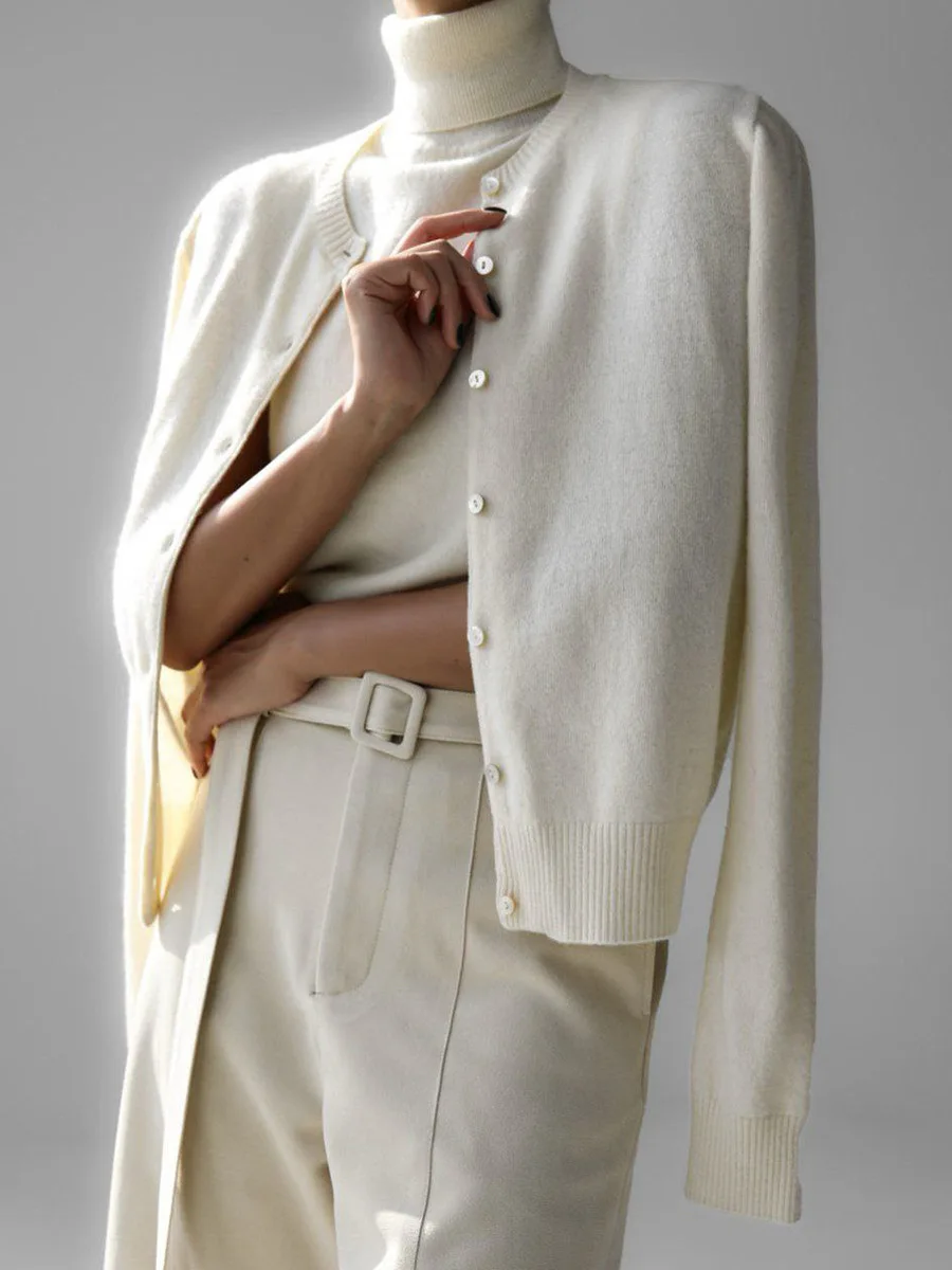 Wolfeel 여성의 새로운 터틀넥 민소매 탱크 탑 카디건 스웨터 세트 소프트 니트 버튼 업 가을 패션 스웨터 2 피스 세트