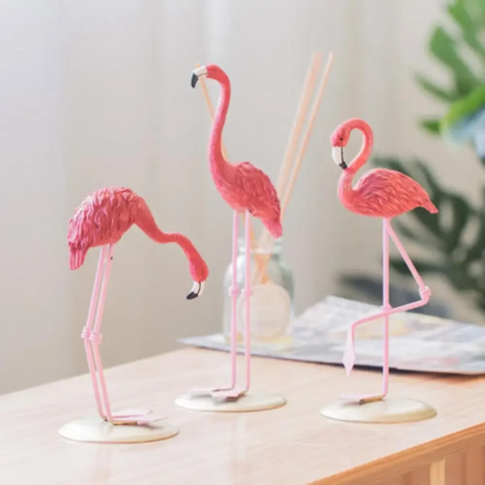 Pink Flamingo Table Car Ornaments Tropic Party Summer Girl Birthday Wedding Decor Flamingo Gifts Hawaii Hawaiian Party Decor