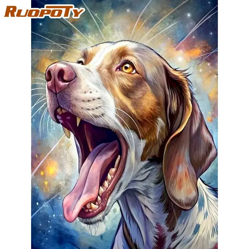 

RUOPOTY Diamond Painting Kit Diy Gift Diamond Painting Kits For Beginners Dog Full Round/Square Diamond Art Painting For Adults