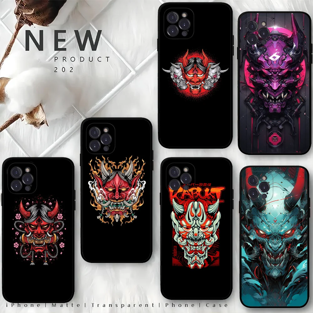 Japanese Oni Hannya Demon Mask Phone Case For IPhone 16 15 8 7 6 6S Plus X SE XR XS 14 11 12 13 Mini Pro Max Mobile Case