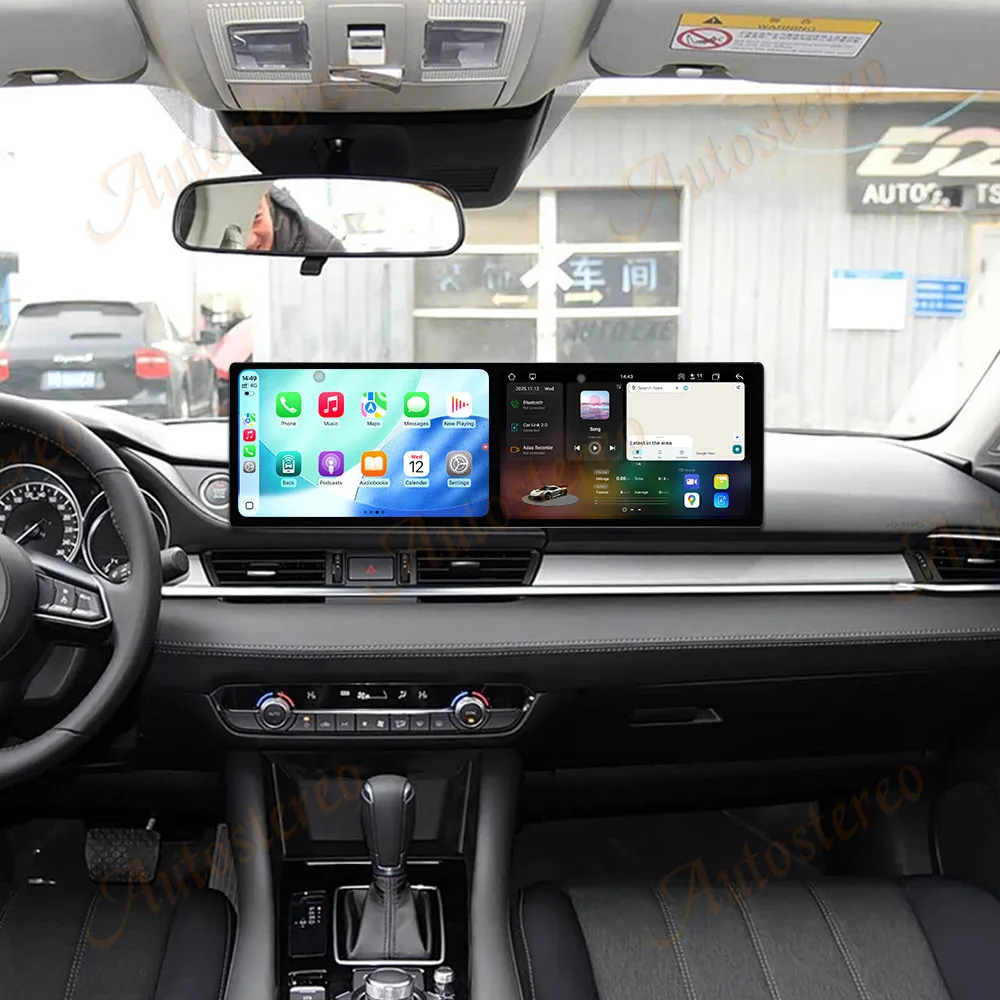

Двойной экран 10,1 дюйма Carplay Android 14, автомобильная GPS-навигация для Mazda Atenza 2020-2022, головное устройство, мультимедийный плеер, автомобильное радио