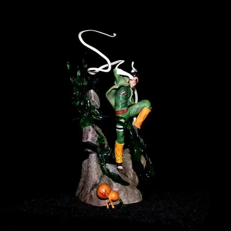 مجسم شخصية أنيمي ناروتو شيبودن 739 شخصيات روك لي ثمانية بوابات 1/7 نموذج ألعاب من الكلوريد متعدد الفينيل تمثال رف كتب زخرفة هدية