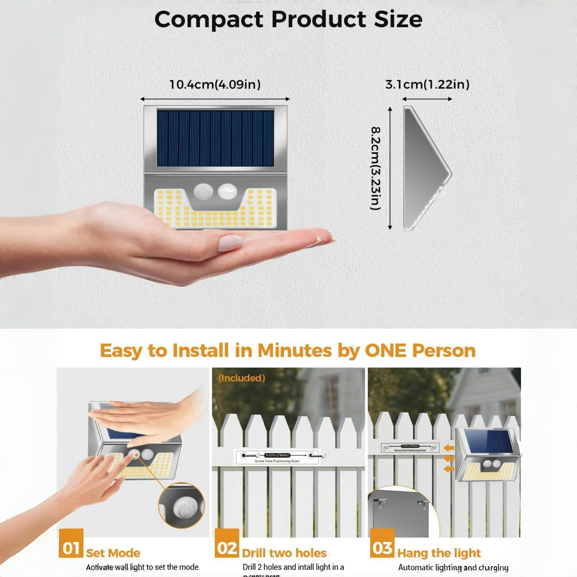 Solar Powered Wall Mounted Lig - đánh giá và giá Outdoor Lighting And Landscape