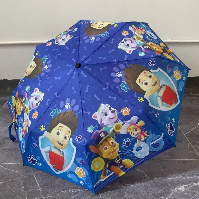 Paw Patrol Chase Manual Umbrellas Cartoon Cute Folding Travel Children Rain Sun Umbrella Fashion Portable Windproof Umbrellas