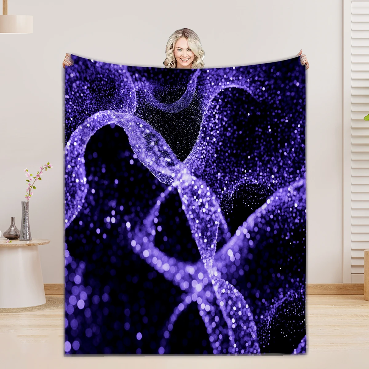 

Black Blanket Starlight Cat King Crown Print Blanket Flannel Warm Cozy Blanket Home Travel Birthday Gift Chair Sofa Room Decor