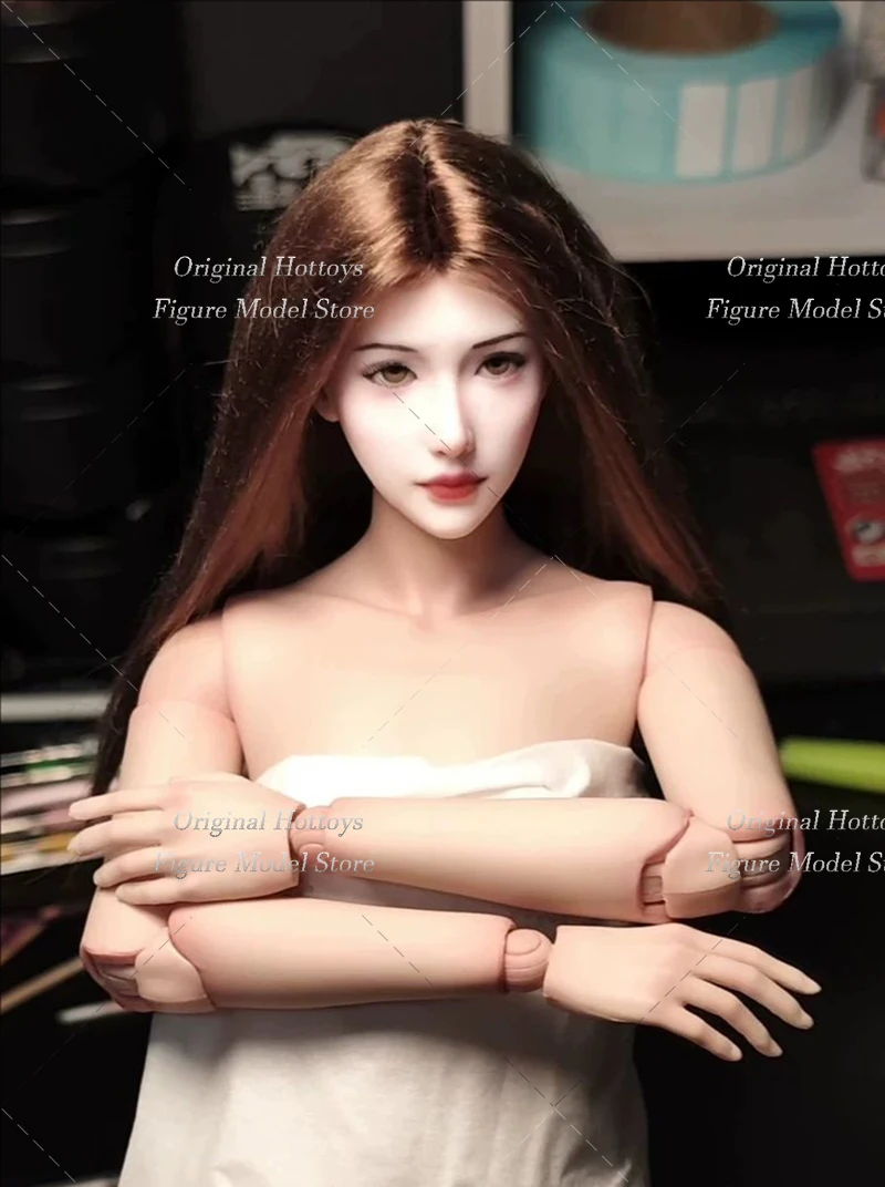 В наличии масштаб 1/6, скульптура головы солдата-женщины Zhi Ling, макияж, лысая голова, подходит для 12-дюймовой экшн-фигурки TBL Worldbox, модель тела