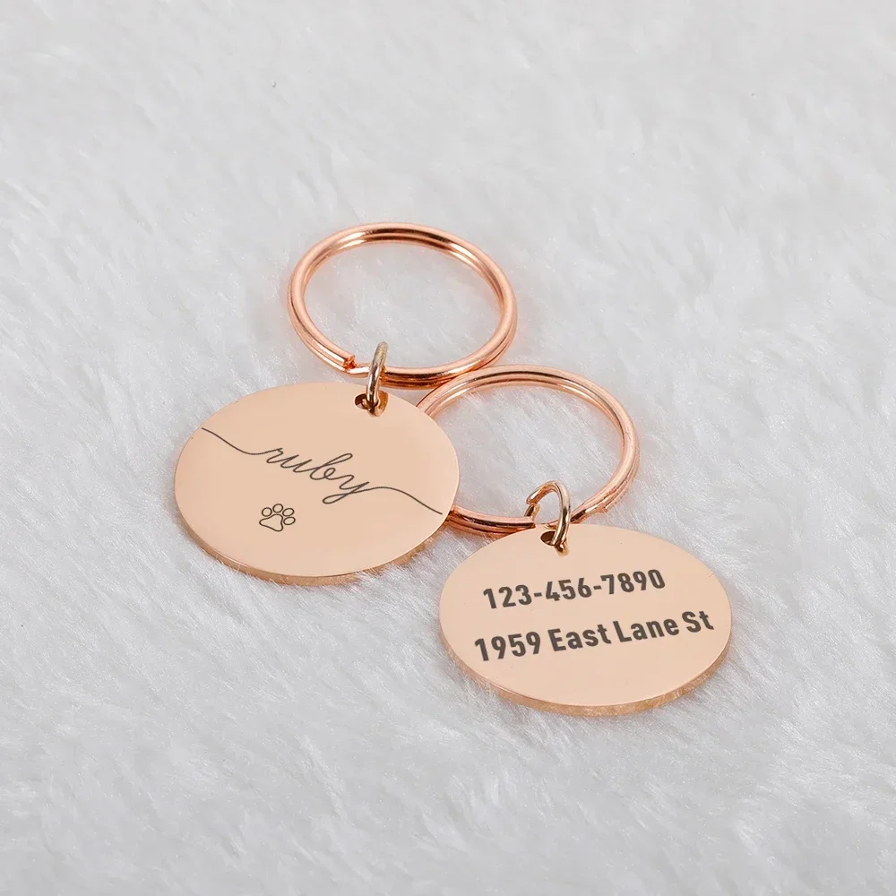 Personalizado Pet ID Tags para Coleira Do Cão, Colar Medalha Personalizado, Nome e Número, Gatinho e Cães, Anti-lost Pingente, Gravura DIY Acessórios