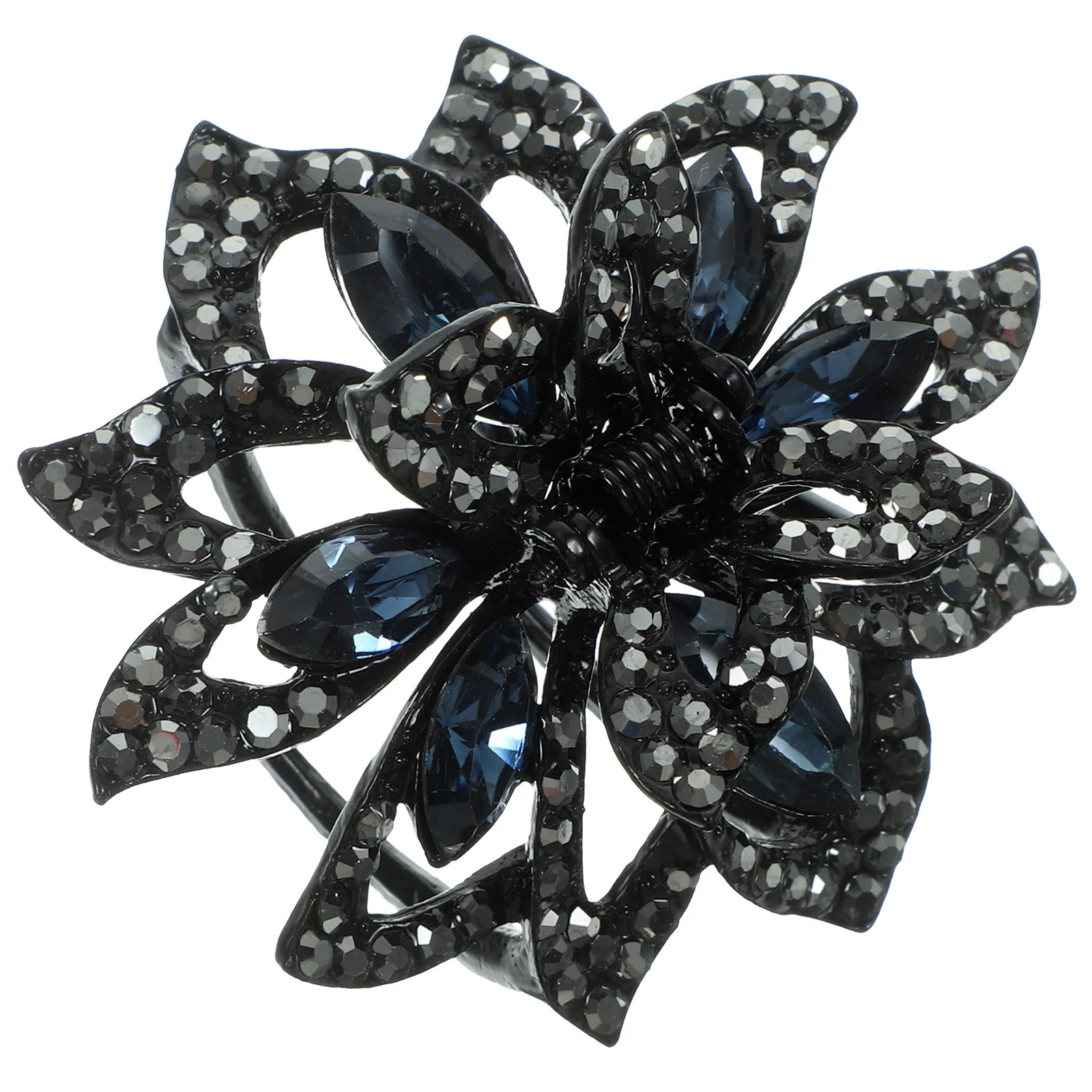 

Flower Rhinestone Hair Claw Clip Small Decorative Jaw Clip Comfortable Long-Lasting for Women Daily Wedding Hair Accessories