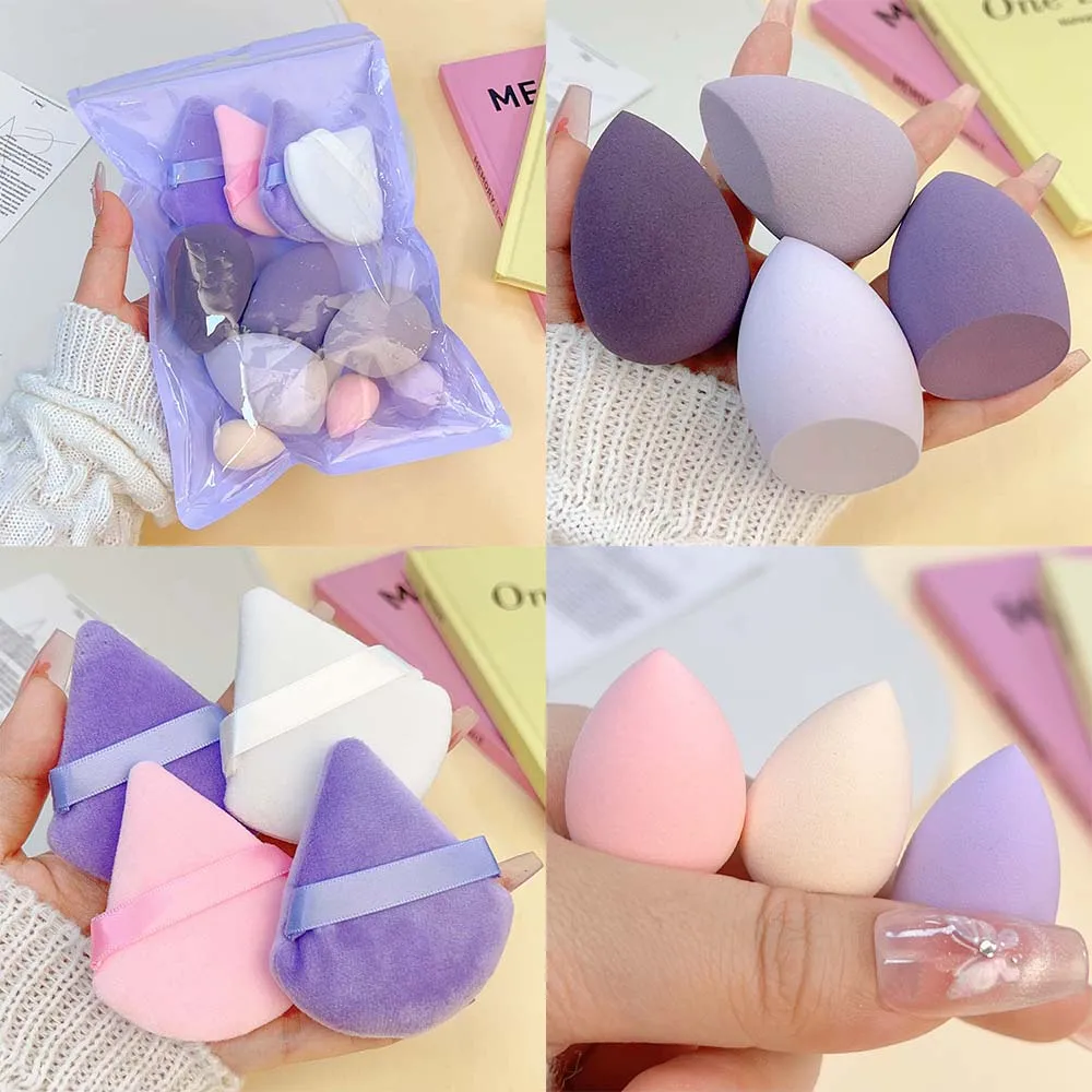 11pcs Unique Cushion Powder Puff Set Soft Mini Makeup Egg Foundation Concealer Sponges Powder Puff Beauty Tools for Beginners