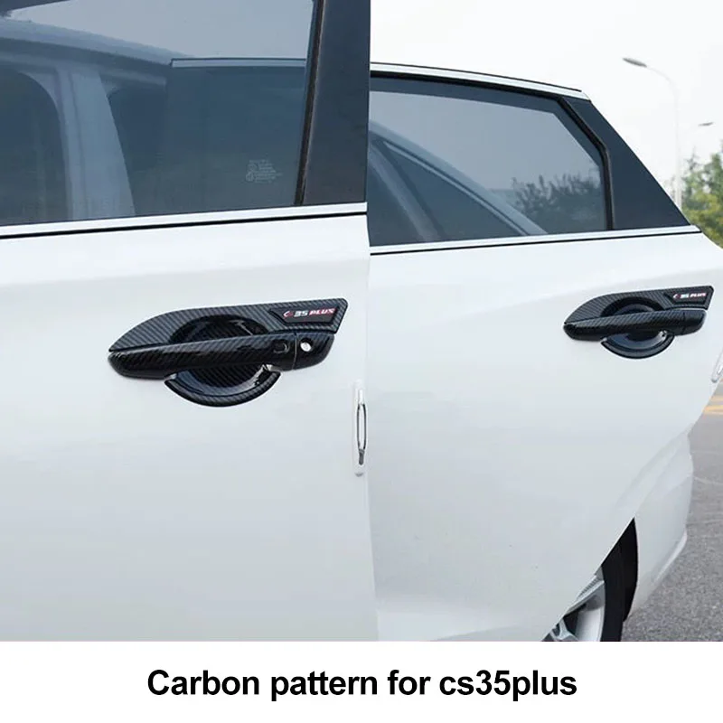 

Для Changan CS35 Plus Turbo 2021-2022 дверная ручка чаши из углеродного волокна дверная ручка модернизированная отделка защитные аксессуары