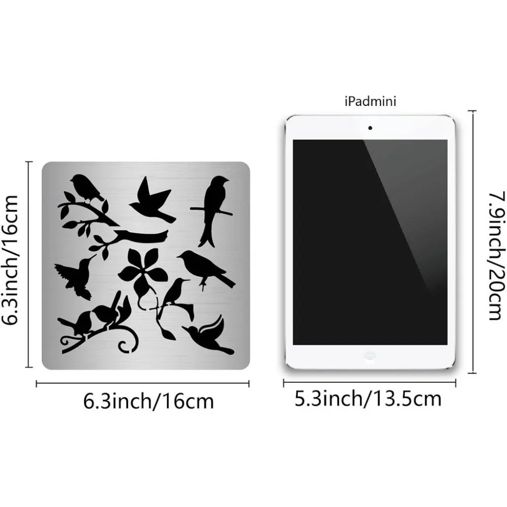Bird Metal Stencils Die Cuts Plaques Cutting Dies Hummingbird Animals Template Tool for Painting DIY Scrapbooking Craft Album