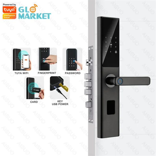 Imagem -03 - Smart Wifi Digital Door Lock Pode Ser Conectado a um Aplicativo para Smartphone Desbloqueio Biométrico de Impressão Digital