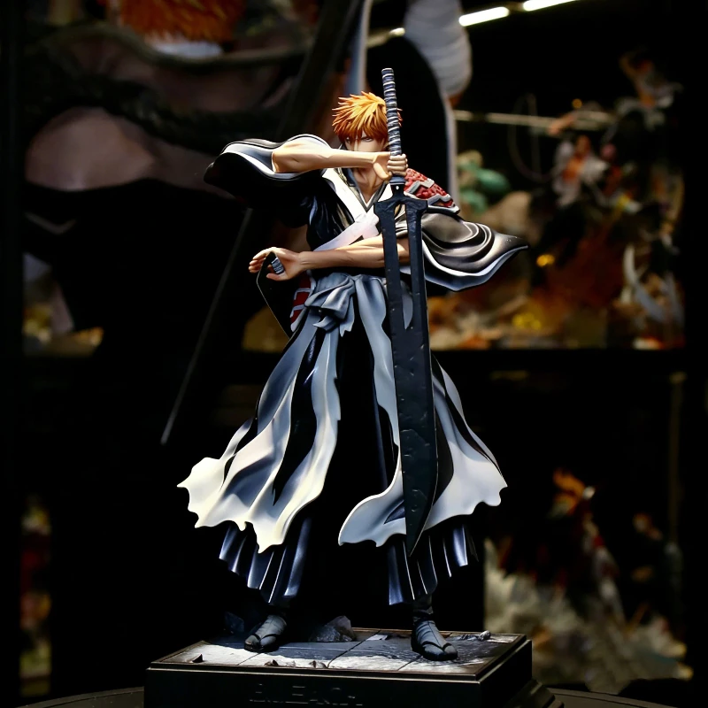 

Фигурка Ичиго Куросаки с двумя клинками Блич, 35 см, по мотивам аниме «Тысячелетняя кровавая война», настольное украшение, коллекционная модель, игрушка, подарок для мальчиков
