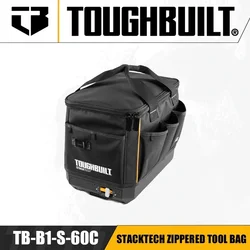 TOUGHBUILT TB-B1-S-60C STACKTECH Zippered Tool Bag Waterproof Hard Bottom Portable Organizer Power Tool Accessories