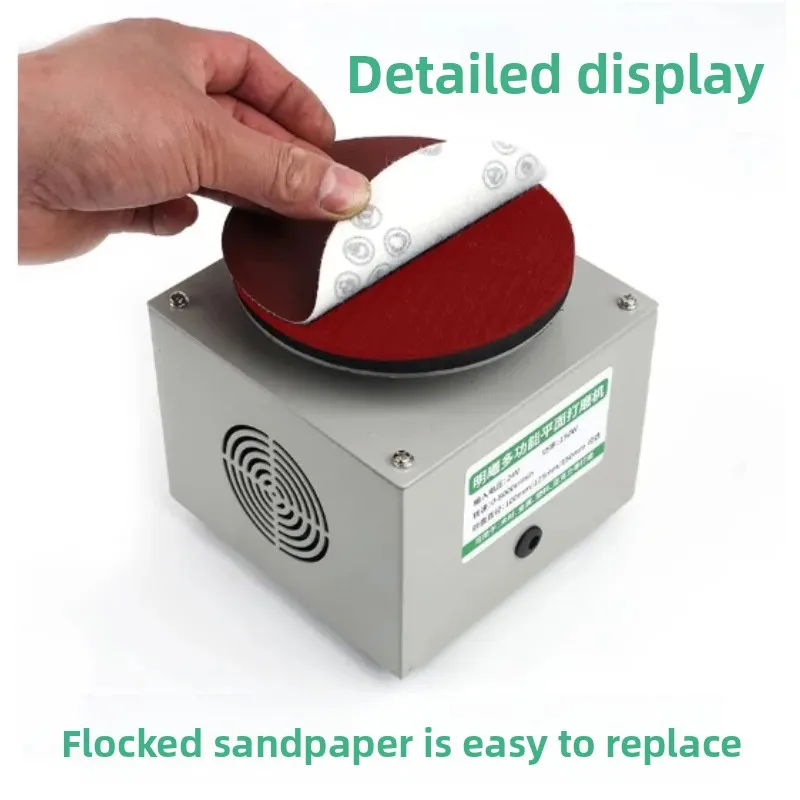 150W Mini Electric 4" Disc Sander Multi-function Polishing Grinder Adjustable Speed Surface Polisher