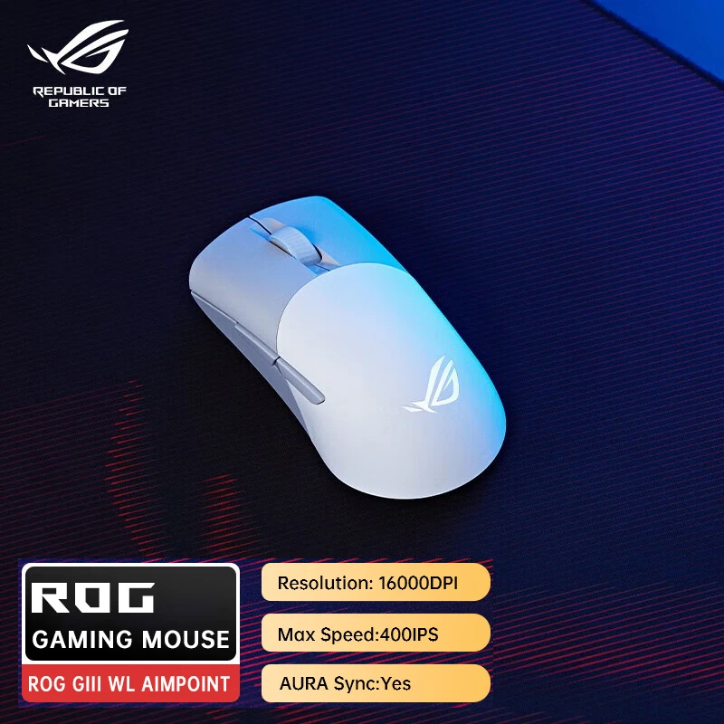 ASUS ROG Wireless AimPoint 36k Sensor Wireless Bluetooth Three-Mode Gaming Mouse 75g خفيف الوزن