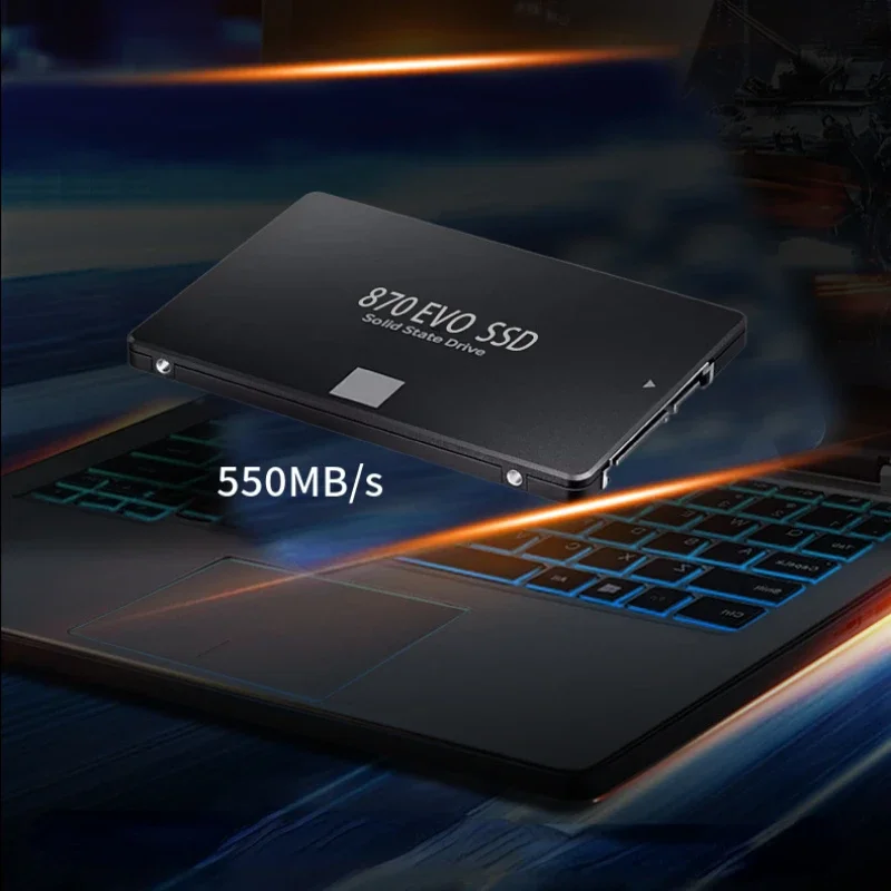 Unidade interna de estado sólido, disco rígido SSD para desktop, laptop, PC, PS4, PS5, 870 EVO, 1TB, 2TB, 4TB, 8TB, 100% novo, 2024