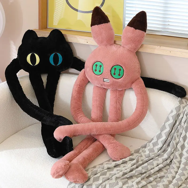 Coussin Kawaii à sulfJambes pour Enfant, Chat Noir, Beurre, Créatif, Poulpe, Grenouille, Lapin, Câlin, Animal en Peluche, Jouet Cadeau de Noël, Nouvelle Collection 2024