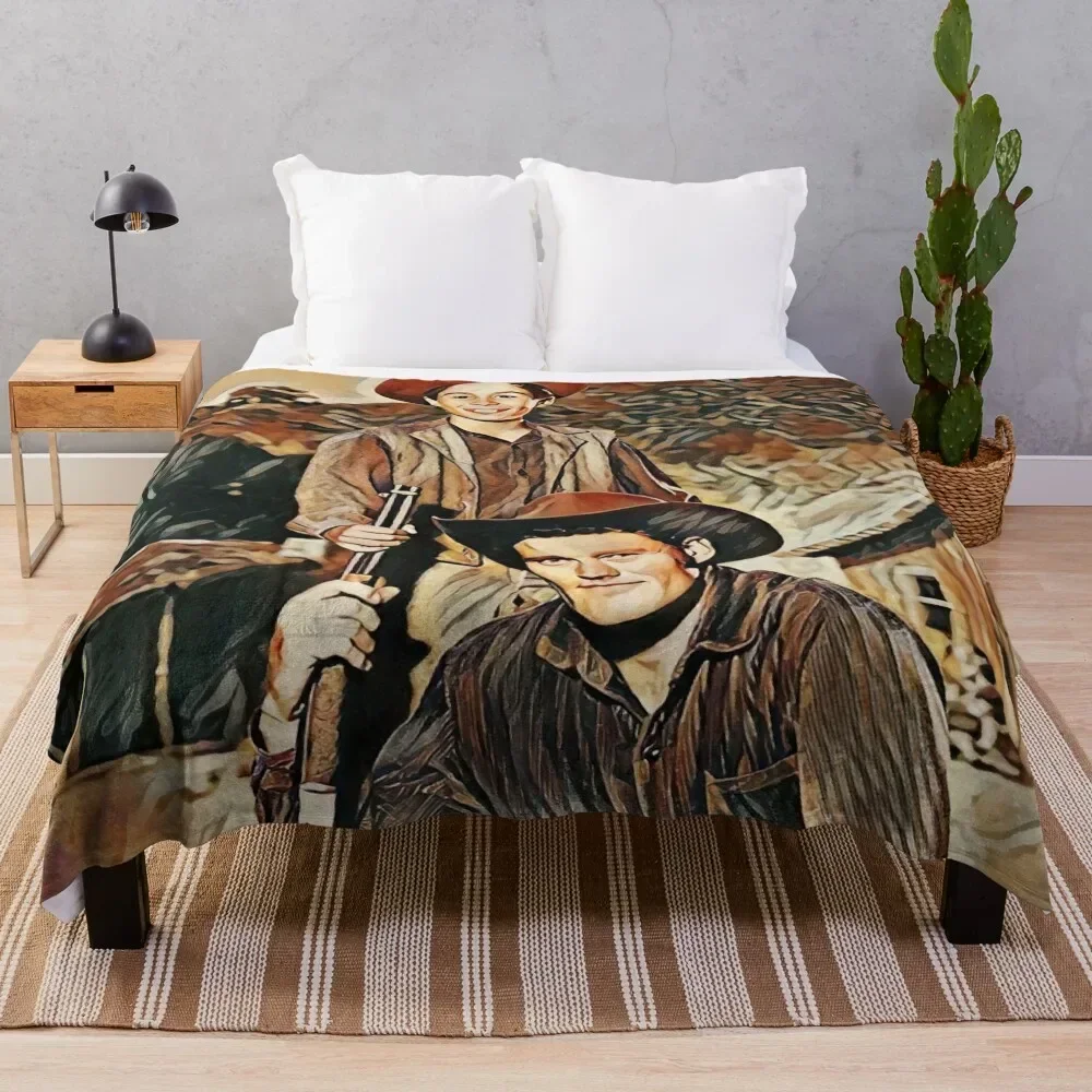 

The Rifleman -- McCaine Ranch Throw Blanket Flannel Fabric Bed linens Sofa Quilt Decoratives Blankets