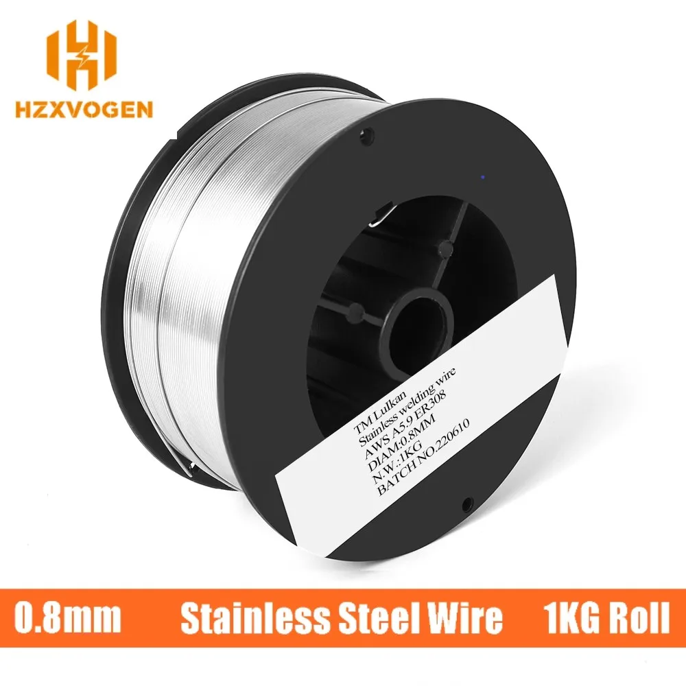 HZXVOGEN 1KG 0.8mm Stainless Steel Welding Wire ER30808 Welder Wires For Mig Welding Machine Equipment Solder Accessories