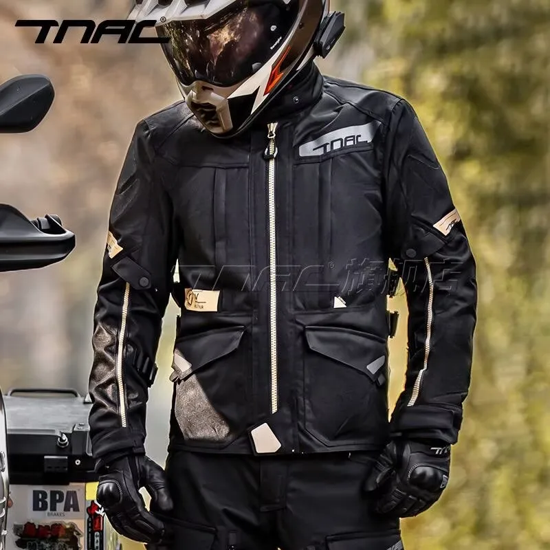 TNAC Motocross Jacket Winter Motorcycle Rally Suit Men Moto Travel Equip Waterproo Motorcycle Riding Jacket Anti Drop 7XL pants