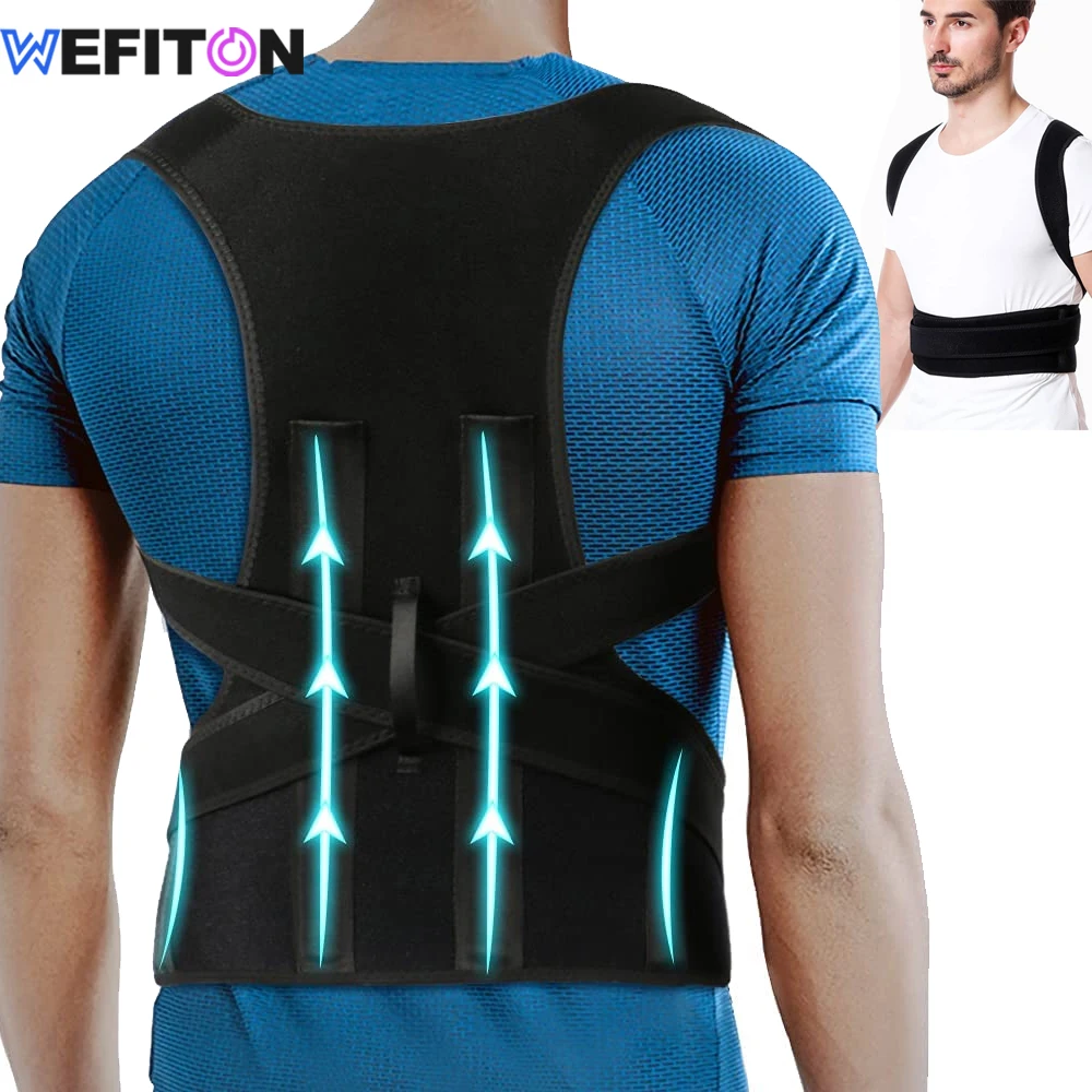 

Регулируемый корректор осанки для спины — дышащая поддержка позвоночника, шеи, плеч и ключицы, корректирующего горбуна для мужчин и женщин