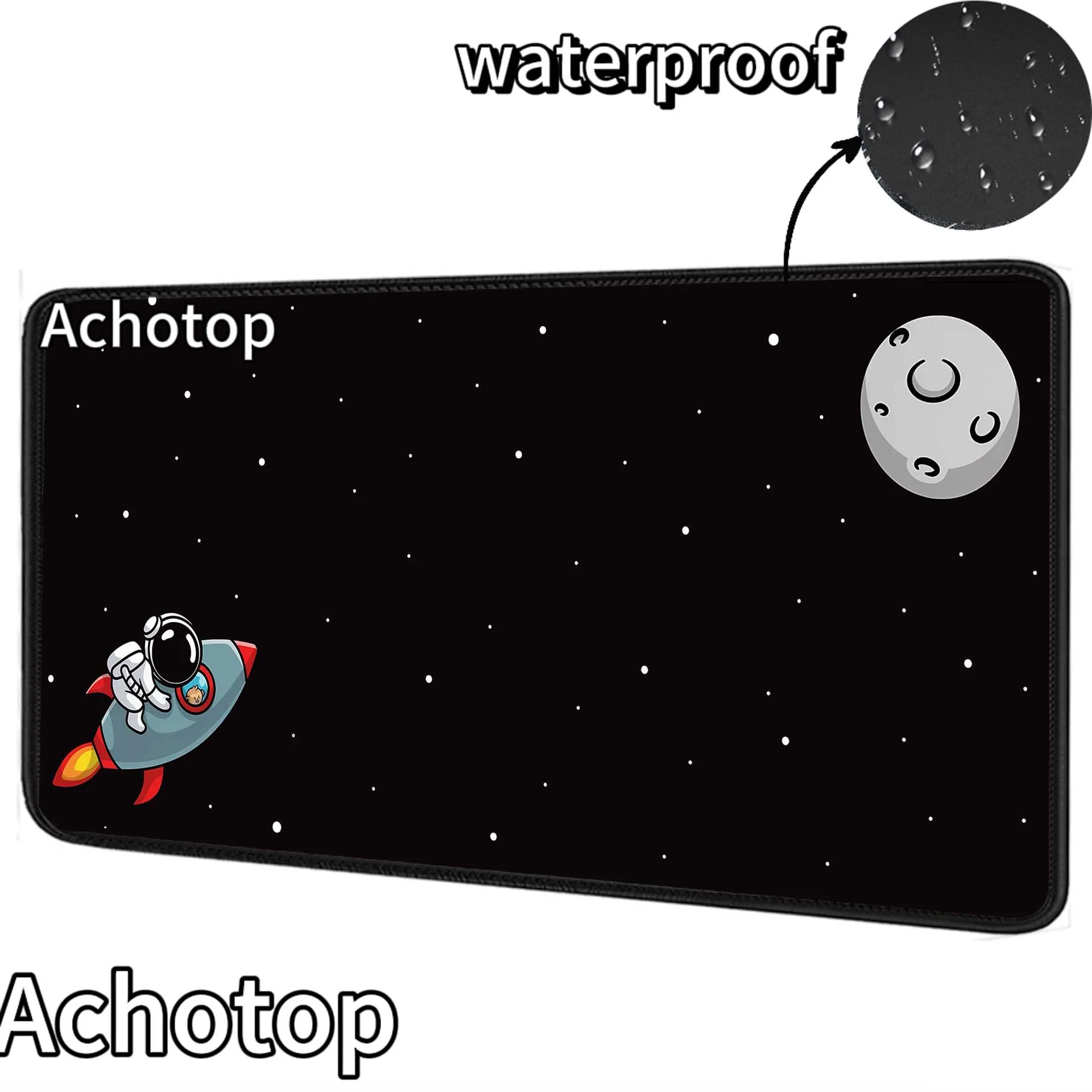 Waterproof Astronaut Gamer Mouse Pad Mousepads Locking Edge Anti-slip Mouse Mat Gaming Mousepad Keyboard Pads Tapis De Souris