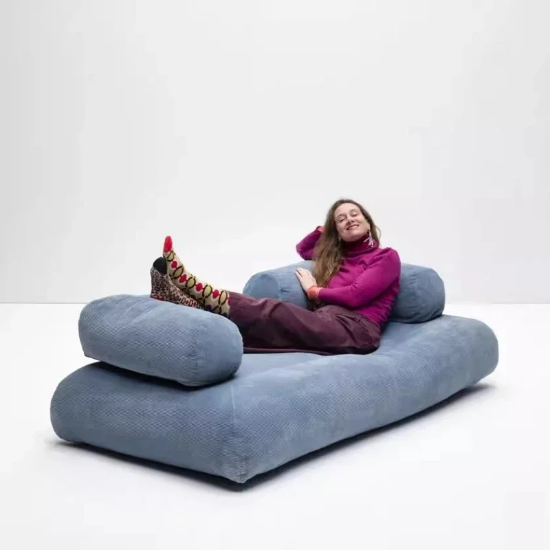 Pop Vintage Bean Bag Living Room Sofas Individual Filling Ergonomics Recliner Living Room Sofas Lazy Comfortable Divano Furnitur