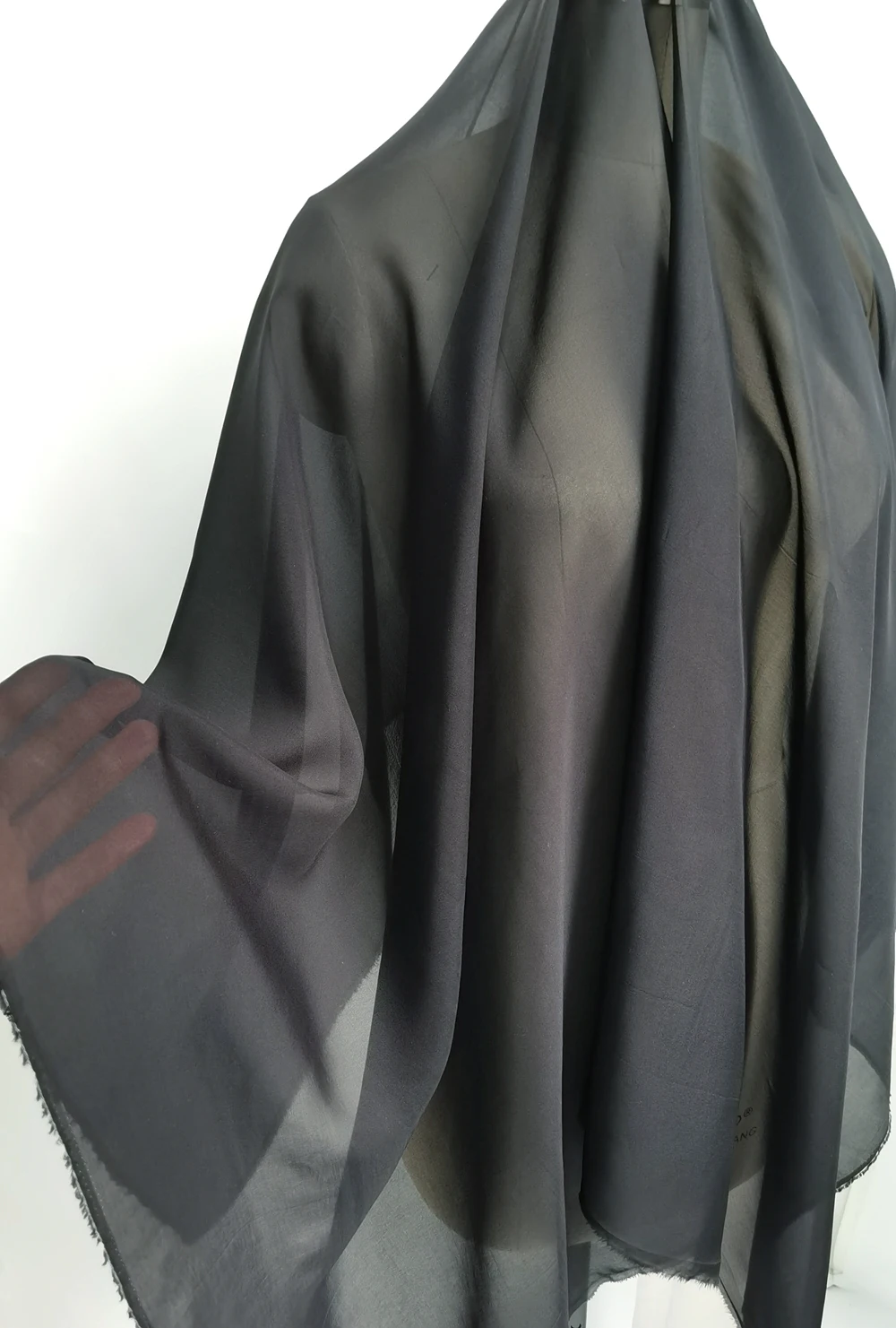 

50 см * 136 см, черная шелковая шифоновая ткань шириной 10 мм — легкая, дышащая, тонкая для платьев, шарфов, сделай сам