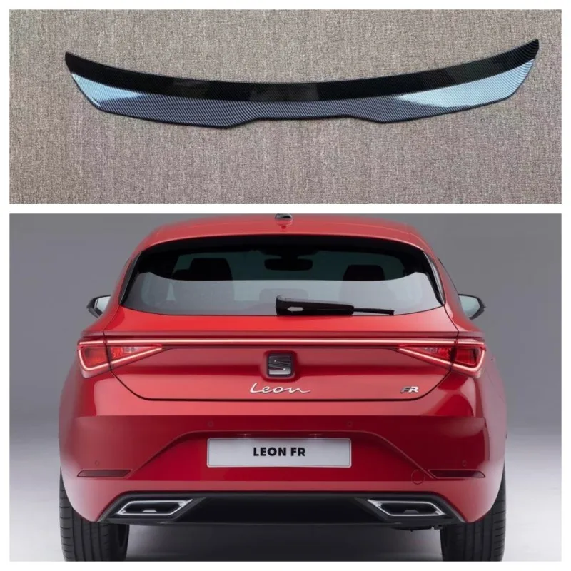 Sayap Bibir Spoiler Atap For Kursi Baru Leon Mk4 2020 2021 Plastik ABS Kualitas Tinggi Hitam Mengkilap Sayap Atas Mobil Eksten