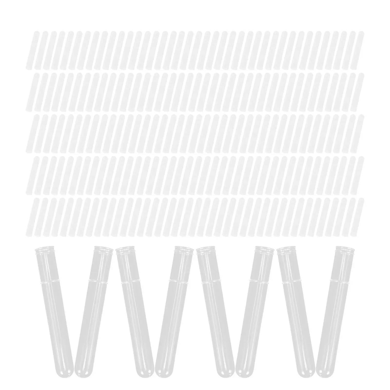 

300Pcs Flexible Leakproof Clear Plastic Test Tubes 15x100mm Lightweight Specimen Tubes for Laboratory Teaching Scientific