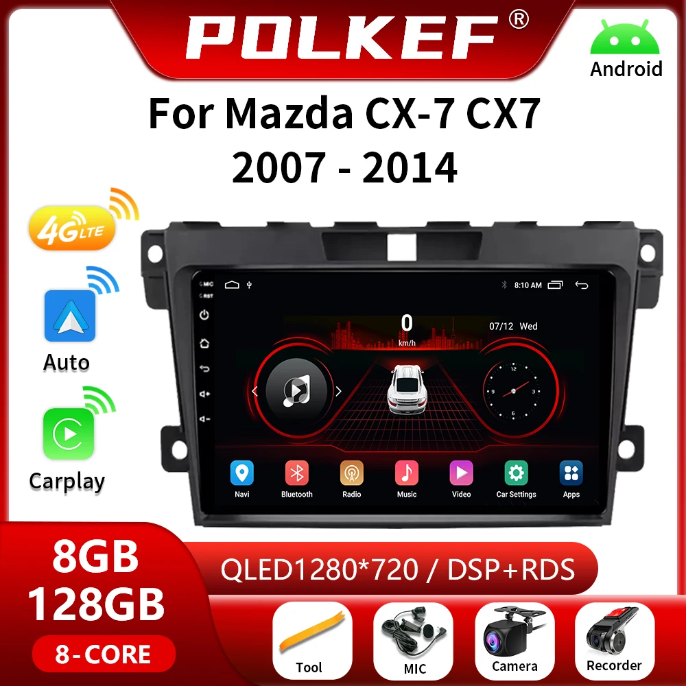 

Android Auto Radio For Mazda CX-7 CX7 CX 7 2007-2014 Car Stereo Multimedia Video Player GPS Navigation 4G Carplay 2 Din DVD