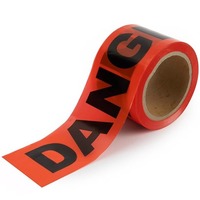 Red Caution Tape Roll Red Danger Hazard Barricade Tape Safety Warning Ribbon for Widely used 7.5cm*100M