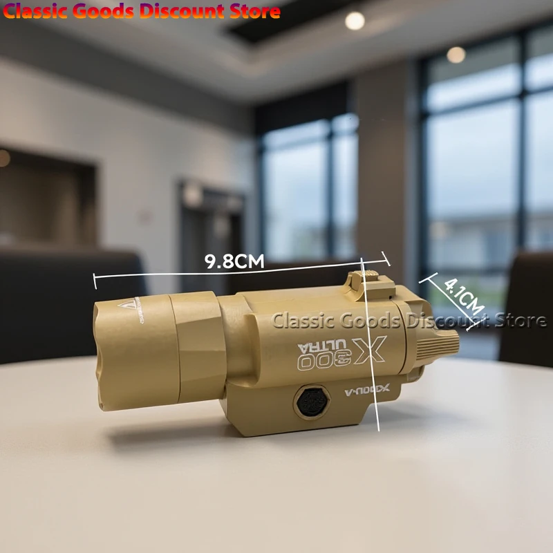 X300U-A ضوء تكتيكي متعدد الوظائف: لعبة بنادق الادسنس والصيد ومباريات CS وألعاب الحرب تناسب السكك الحديدية مقاس 20 مم