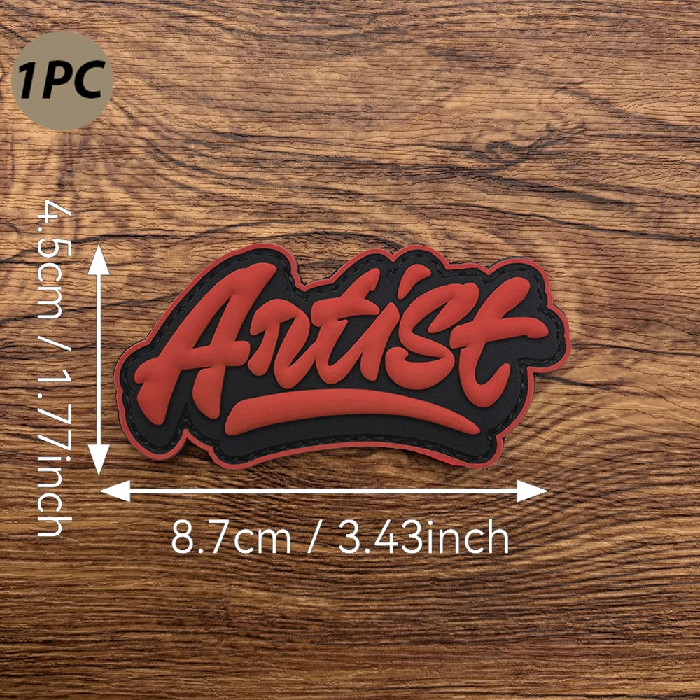 Retro Floral English Text Trendy Theme, 2D Flat Pvc Material, Four Different Colors Available, 1 Piece, with Glow-In-The-Dark Effect, Armband, 3D Embossed Edge, Tear-Resistant, Versatile Workwear Jacket, Outdoor Apparel, Hat Accessories
