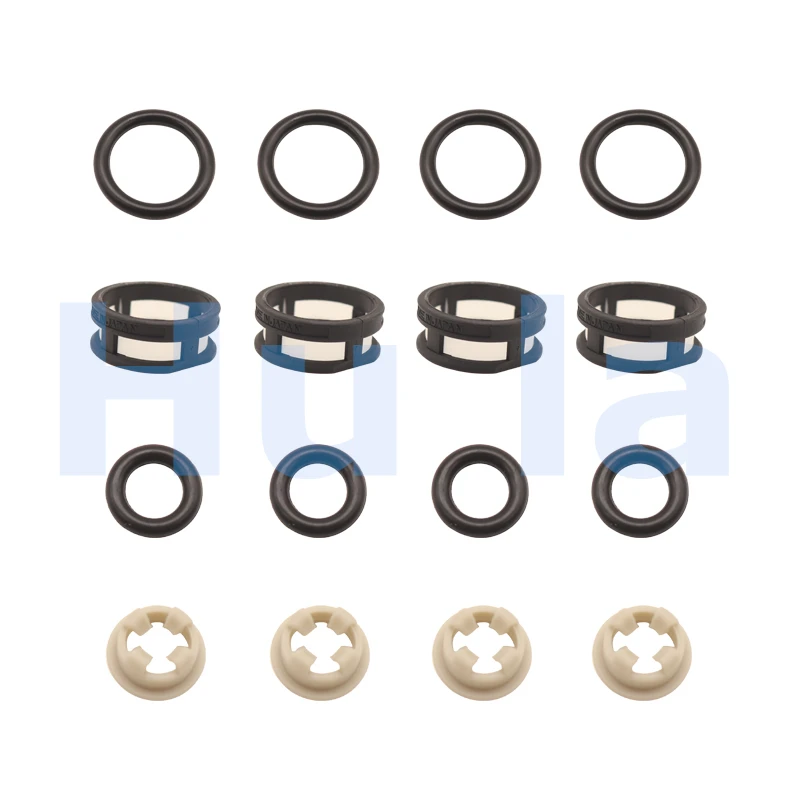 Fuel Injector Service Repair Kit Filters Orings Seals Grommets for 1991-1999 Nissan 1.6L l4 GA16DE Engine 16600-53j03