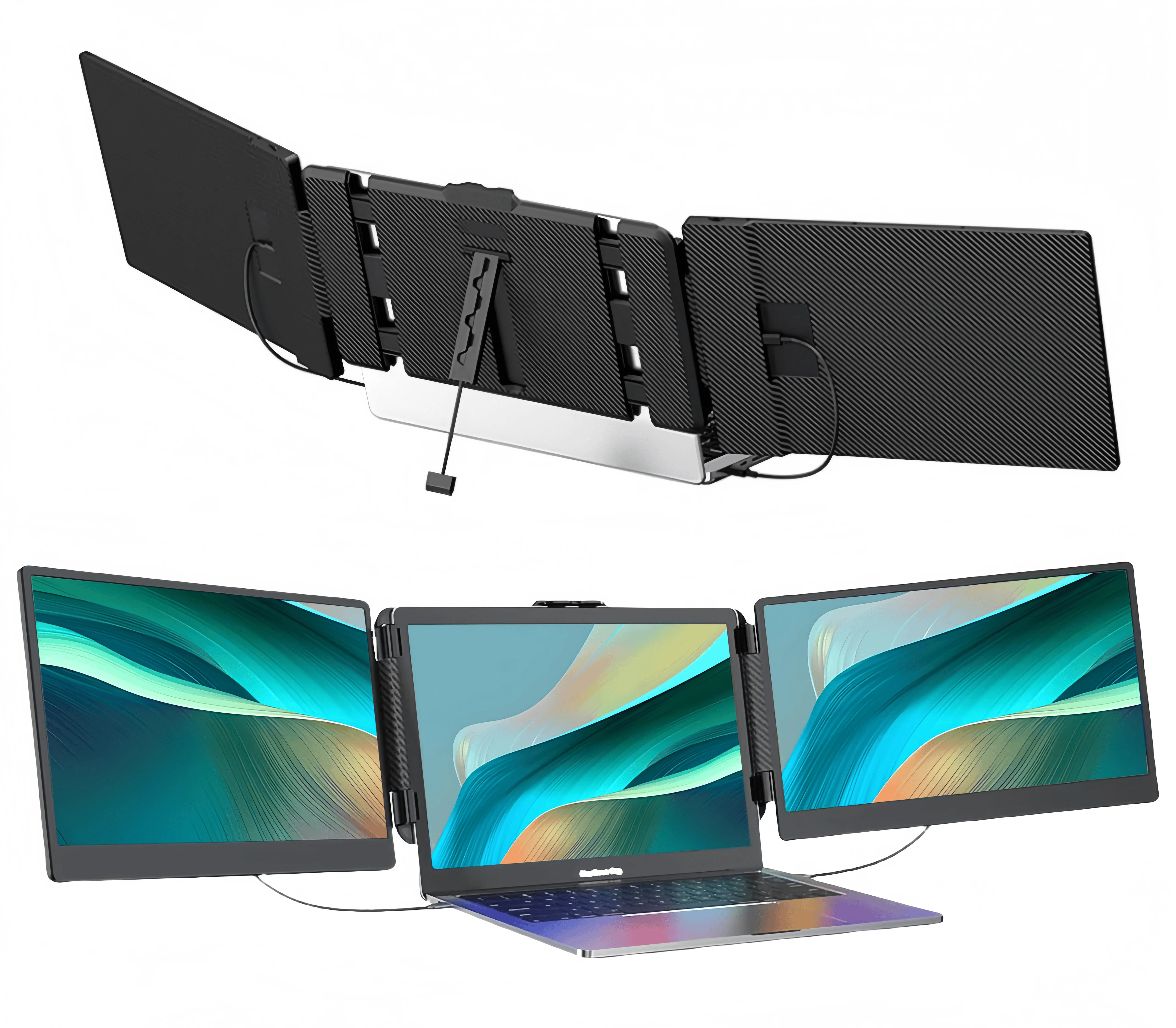 

OFFIYA 14 Inch IPS 1080P FHD Dual Screen Portable Monitor 2025 Type C Display 60Hz High Refresh Rate Laptop Extension