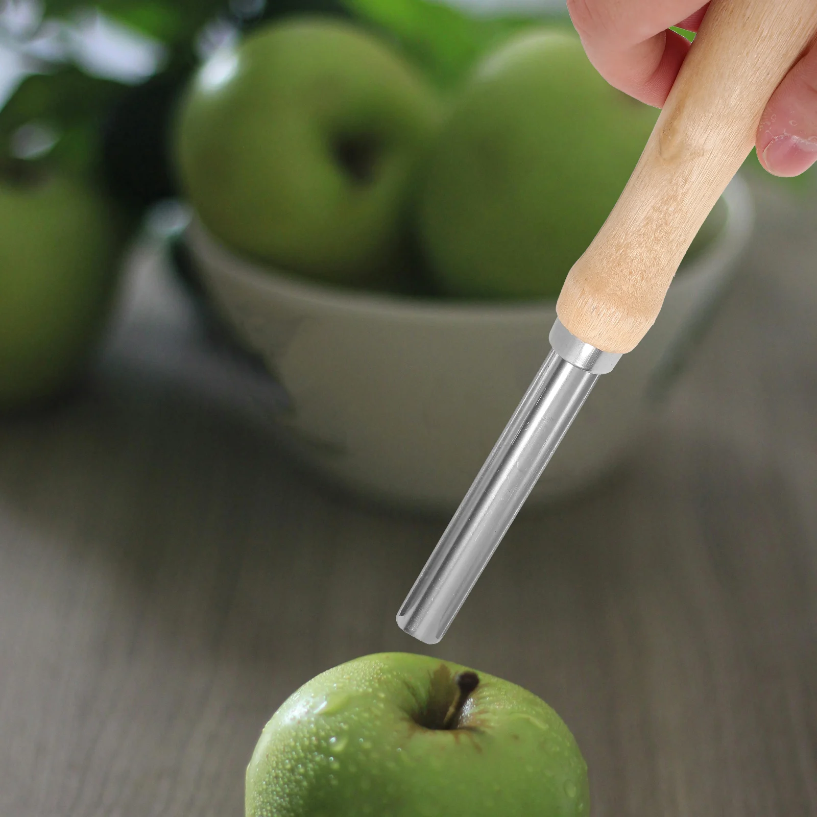 

2pcs Fruit Remover Kitchen Cherry Core Remover Apple Corer Stainless Steel Manual Pitter Kitchen Supply Pear Hawthorn Tomato