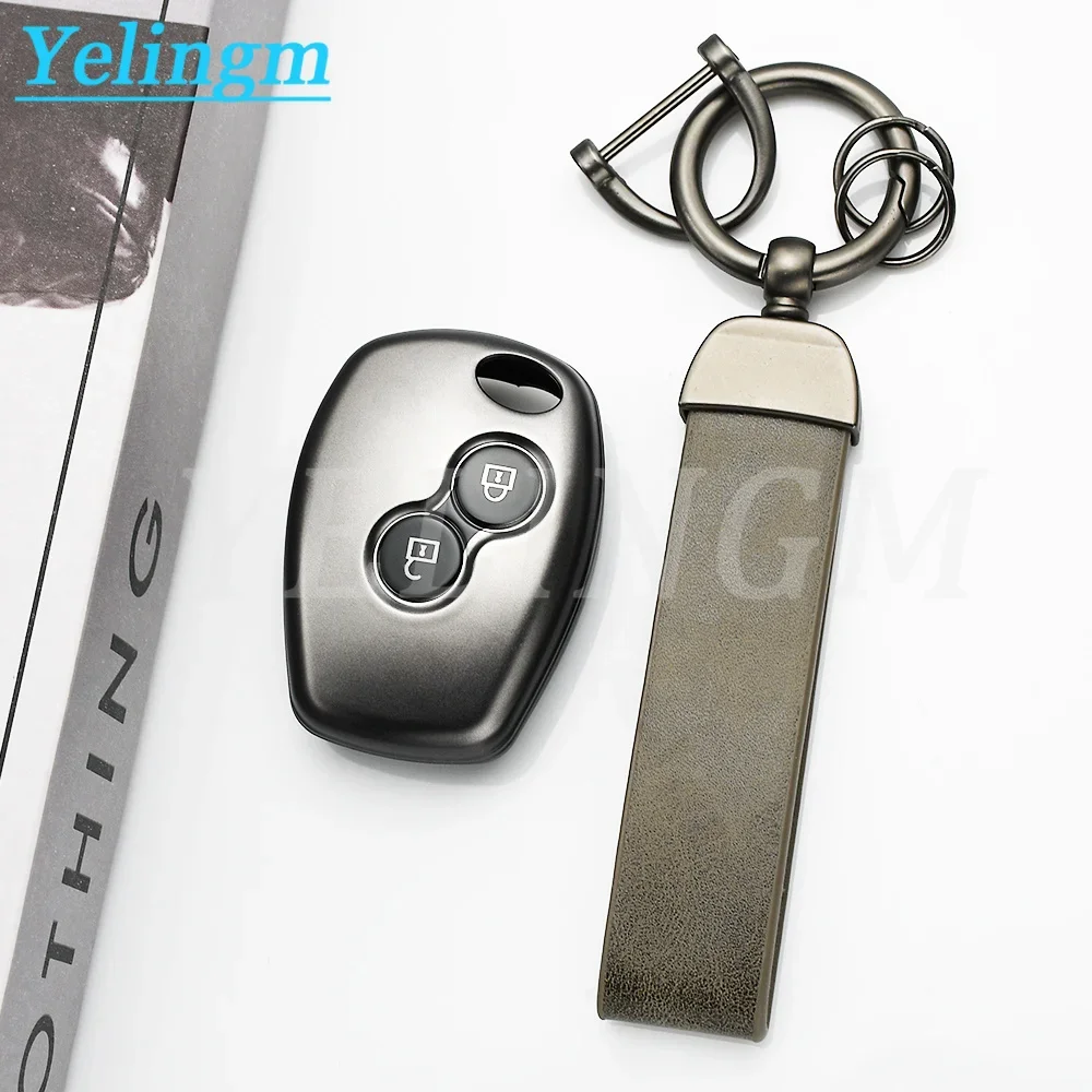 2-3-Tasten Fernbedienungsgehäuse in Gun Grey für Renault Megane Modus Espace Kangoo Clio Logan Sandero Twingo Scenic Autoschlüssel-Hülle