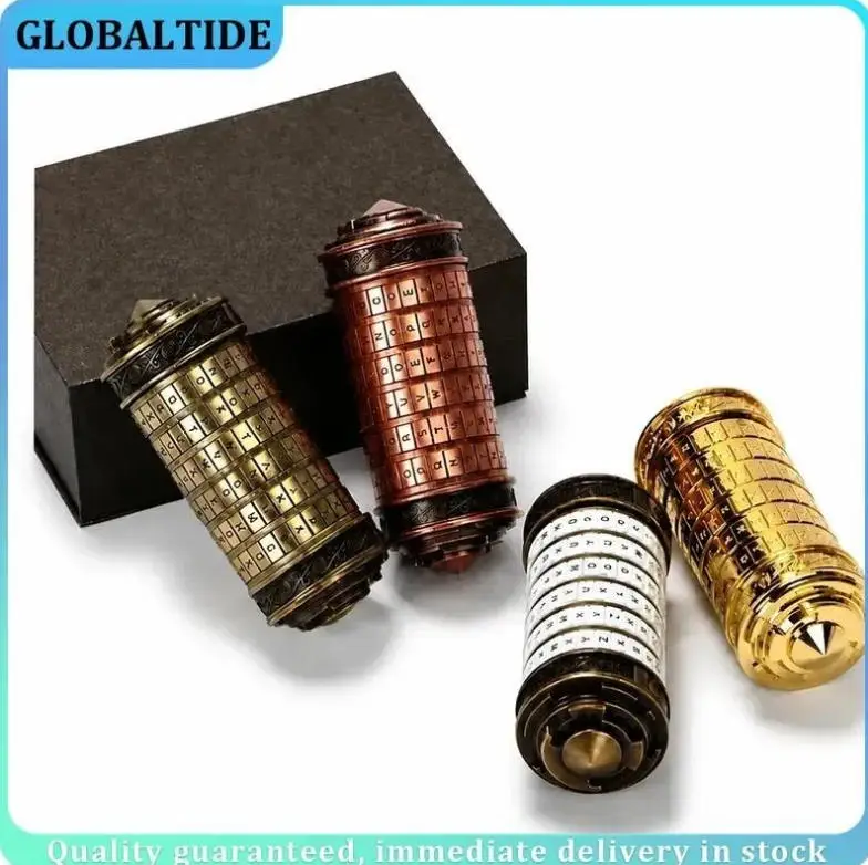 Metal Cryptex Code Lock Toy for Wedding Valentine's Day Gifts Puzzle Brain Teaser Secret Message Box Adult Kids Educational
