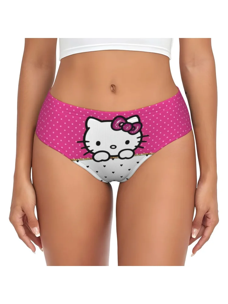 Culotte chat de dessin animé personnalisé pour femme, sous-vêtement confortable commandé, Kitties, slip
